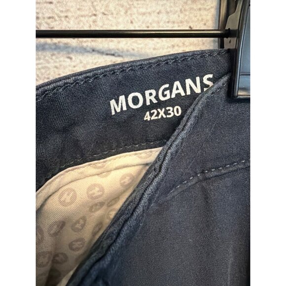 Mugsy Mens Morgans Navy Chinos Pants Size 42X30 - Picture 2 of 4